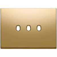 Vimar Накладка плоская, 3 модуля на 3 кнопки,Vintage, золото, 22673.3.82