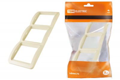 Рамка 3-ая вертикальная сл. кость "Валдай" TDM Electric, SQ1804-0120