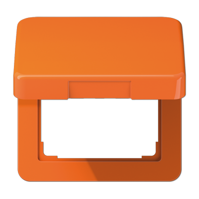 Крышка ударопрочная откидная ударопрочная для штекерных розеток; оранжевая, CD590BFKLO