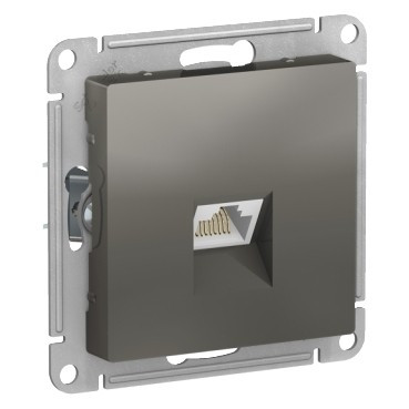 ATN000986 - ATLASDESIGN РОЗЕТКА компьютерная RJ45 кат. 6A, механизм, СТАЛЬ, Systeme Electric