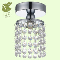 LUSSOLE MONTELETO Потолочный светильник, цвет основания - хром, плафон - стекло (цвет - прозрачный), 1x5W G9, GRLSJ-0407-01