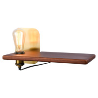 LUSSOLE COZY Бра, цвет основания - коричневый, 1x40W E27, LSP-8239