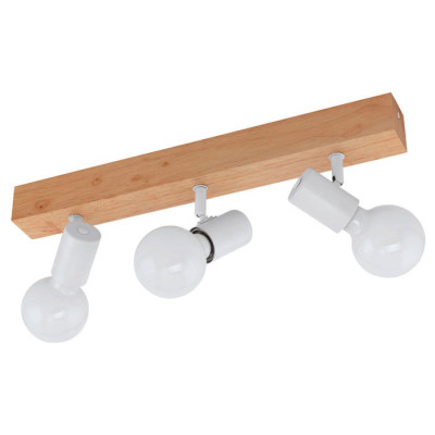 33171 Спот TOWNSHEND 3, 3x60W (E27), L480, B50, дерево, сталь, коричневый, белый, 33171