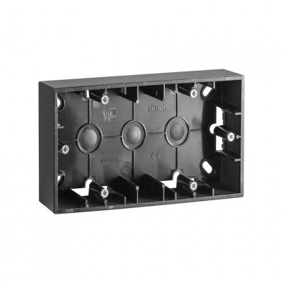 Simon Simon15 Коробка для наружного монтажа 2 поста, графит, 1590752-038