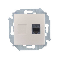 Simon Simon15 Розетка компьютерная  rj45 кат.5e (AMP), шампань, 1591551-034