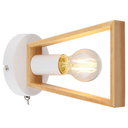 Arte Lamp BRUSSELS, Светильник настенный, цвет арматуры - белый, цвет плафона/декора - бежевый, 1x60W E27, A8030AP-1WH