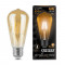 Лампа Gauss Filament ST64 6W 550lm 2400К E27 golden LED 1/10/40, 102802006