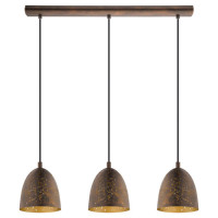 49871 Подвес SAFI, 3х60W (E27), L700, B160, H1100, сталь, коричневый, золотой