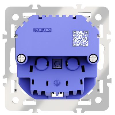 Механизм розетки с заземлением и защитными шторками 16А, с USB A+C, S70, VLS0405M