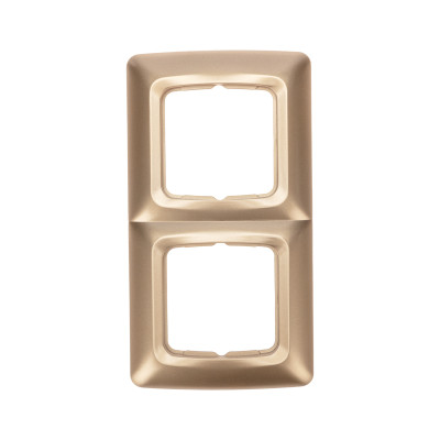 DEA Рамка 2-я горизонтальная Золотой Металлик KRANZ (1/10/180), KR-78-0316