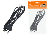 Шнур с плоской вилкой ШУ02 ШВВП 2х0,75мм2 1,7 м. черный TDM Electric, SQ1305-0012