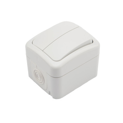 Выключатель двухклавишный Mini OG IP54 о/у, белый KRANZ, KR-78-0602