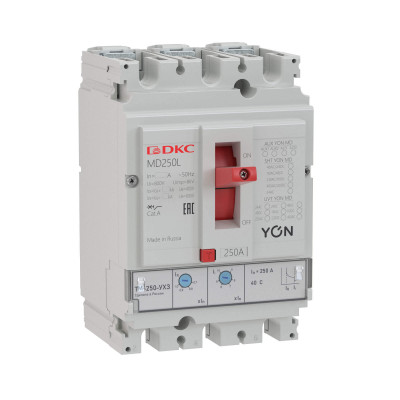 ДКС Авт. выкл. YON MD250L-TM125 3P 125А 25kA Ir 0.7…1xIn, MD250L-TM125