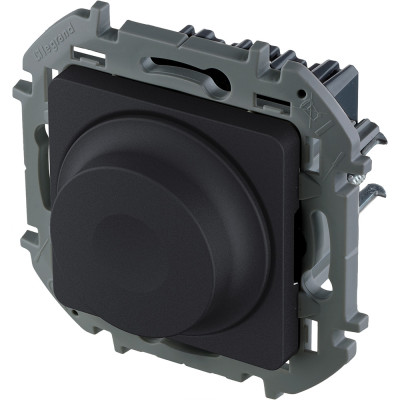 Legrand Диммер поворотно-нажимной - Legrand Inspiria - без нейтрали 300Вт - антрацит, 673793