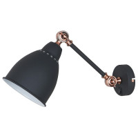 Arte Lamp BRACCIO, Бра, цвет арматуры - черный, цвет плафона/декора - ЧЕРНЫЙ, 1х60W E27, A2054AP-1BK
