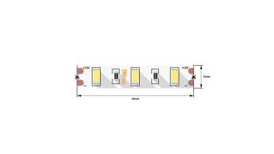 Лента светодиодная стандарт 5630 60LED/м 12Вт/м 12В IP20 со скотчем 3М нейтр. бел. (уп.5м) SWG Standard 00-00009275