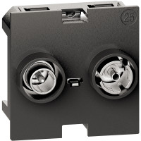 K4217M2P14 Bticino LIVING NOW. Розетка телевизионная-спутниковая TV-SAT проходная 2 модуля., K4217M2P14