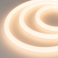 Светодиодная лента герметичная MOONLIGHT-SIDE-A336-D25mm 24V Warm3000 360deg (14.4 W/m, IP65, 2835, 5m, wire x2) (Arlight, Боковой вывод кабеля), 036274