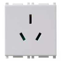 Vimar Розетка 2P+T 10A Австралийский стандарт, серебро, 14261.SL