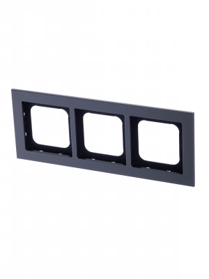 ABB Axcent металл/платина Рамка 3-постовая