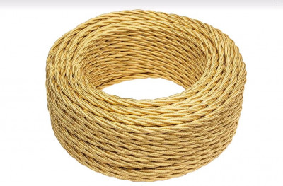 Bironi Провод 2*0,75 Золото (глянец) 20м, B1-422-079-20