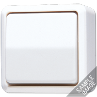 Выключатель для накладного монтажа, двухполюсный; слоновая кость, 602A