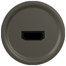 Legrand Лицевая панель - Программа Celiane - розетка аудио/видео HDMI Кат. № 0 673 17/77 - графит, 067816