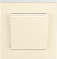 ABB Выключатель 1-клавишный, цвет слоновая кость - белый, серия Levit