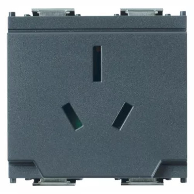 Vimar Розетка SICURY 2P+T 13A австралийский стандарт, серая, 16262