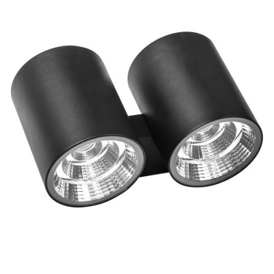 Lightstar 372672 Светильник PARO LED 2*2*15W 4700LM 40G ЧЕРНЫЙ 3000K IP65 (в комплекте)