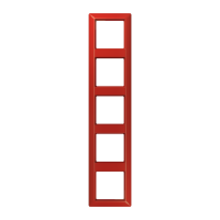 Рамка 5-кратная для вертикальной и горизонтальной установки; термопласт, красная, AS585BFRT Рамка 5-кратная для вертикальной и горизонтальной установки; термопласт, красная, AS585BFRT