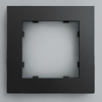 IRIDIUM Рамка на 1 пост, черный, Berlin 02, 02P105