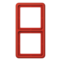 Рамка для вертикальной и горизонтальной установки ударопрочная, 2-кратная; красный, CD582WURT