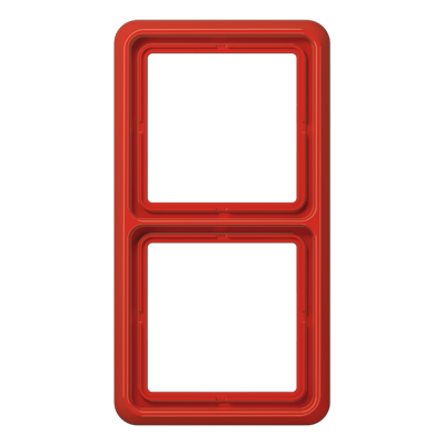 Рамка для вертикальной и горизонтальной установки ударопрочная, 2-кратная; красный, CD582WURT
