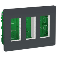 UNICA SYSTEM+ БЛОК скрытой установки 3х2 антрацит UNICA SYSTEM+ БЛОК скрытой установки 3х2 антрацит