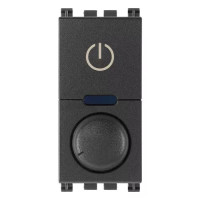 Vimar Выключатель с диммированием освещения поворотный ведущий 230V универсальный, серый, 19136.1 Vimar Выключатель с диммированием освещения поворотный ведущий 230V универсальный, серый, 19136.1