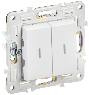 SKANDY Выключ. 2-кл. прох. с инд. 10А SK-V10W арк. бел. IEK, SK-V22-1-10-K01