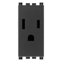 Vimar Розетка 2P+T 15A USA/SASO, серая, 19245 Vimar Розетка 2P+T 15A USA/SASO, серая, 19245