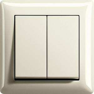 Gira Выключатель 2-клавишный, глянцевый бежевый,  серия Standard