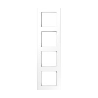 Рамка для вертикальной и горизонтальной установки, 4 поста; дюропласт; белый; A CREATION, AC584WW