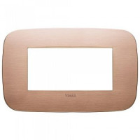 19684.11 - Vimar Накладка Round на 4 модуля медь зачищенная щеткой