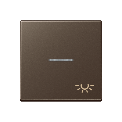 клавиша с символом "свет" с линзой, мокка, A590KO5LMO