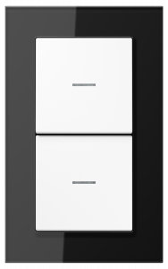 Jung Блок: Выключатель 1-клавишный + Выключатель 1-клавишный, с подсветкой, серия LS Plus