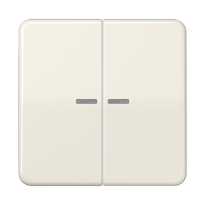 Клавиши ударопрочные для сдвоенногых выключателей с подсветкой; слоновая кость, CD595KO5BF