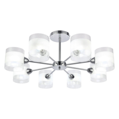 Evoluce SLE102802-08 Светильник потолочный Хром/Прозрачный, Белый E14 8*40W