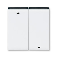 Клавиша двойная перекидная для жалюзийного выкл. символ «стрелки» пластик белый глянцевая IP20 ABB LEVIT