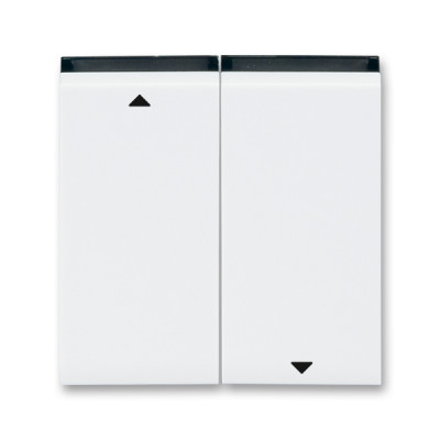 Клавиша двойная перекидная для жалюзийного выкл. символ «стрелки» пластик белый глянцевая IP20 ABB LEVIT