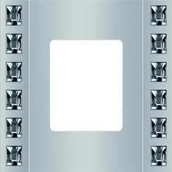 FD01271CB Fede Crystal De Luxe Velvet Рамка 1-ная, Bright Chrome