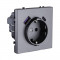 Розетка штепсельная SCHUKO 16A/250 В с USB A+C 20W, серый Kollinger Eclipse EC-016GY