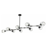 Evoluce SLE154843-09 Светильник подвесной Черный/Дымчатый E27 9*40W